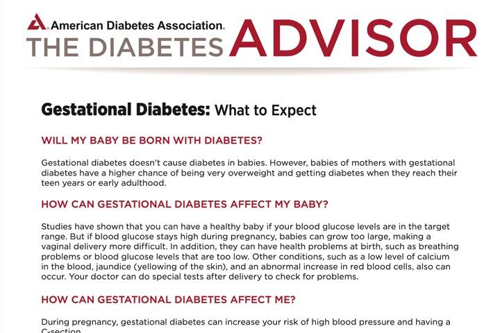 Gestational diabetes fact sheet
