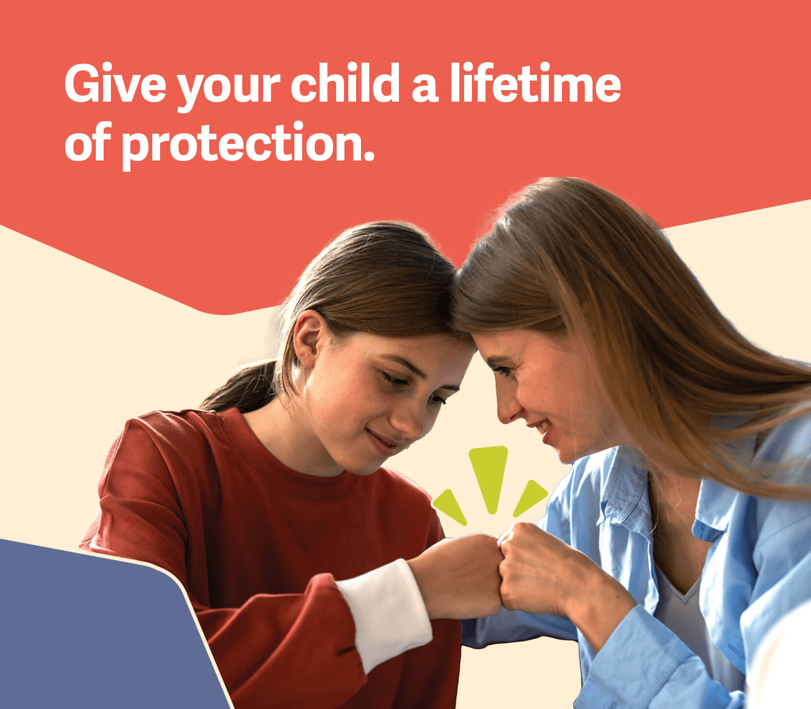 A parent helping a child prepare for vaccination