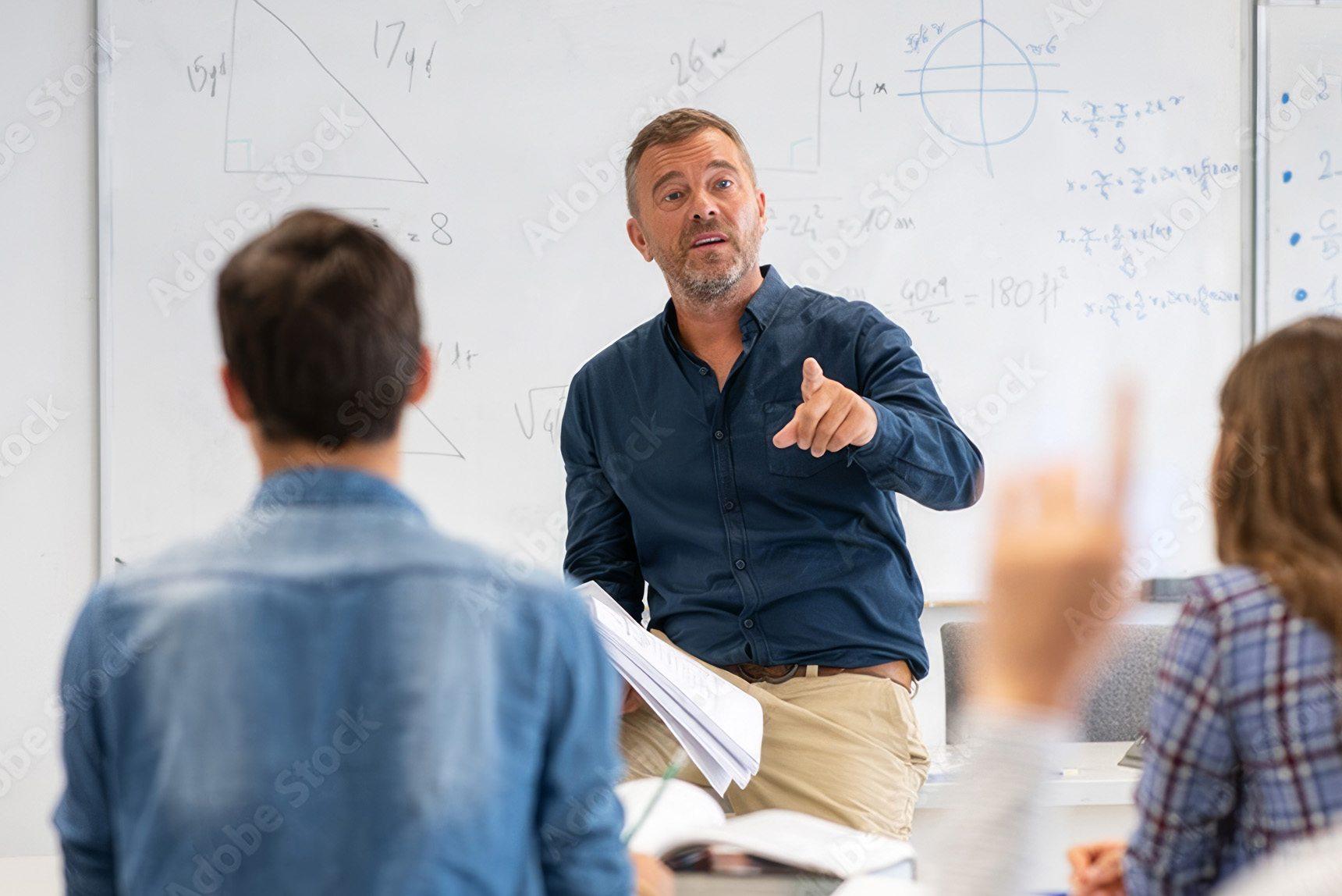 Teacher in classroom