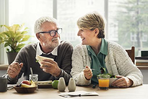 Couple sharing a healthy breakfast