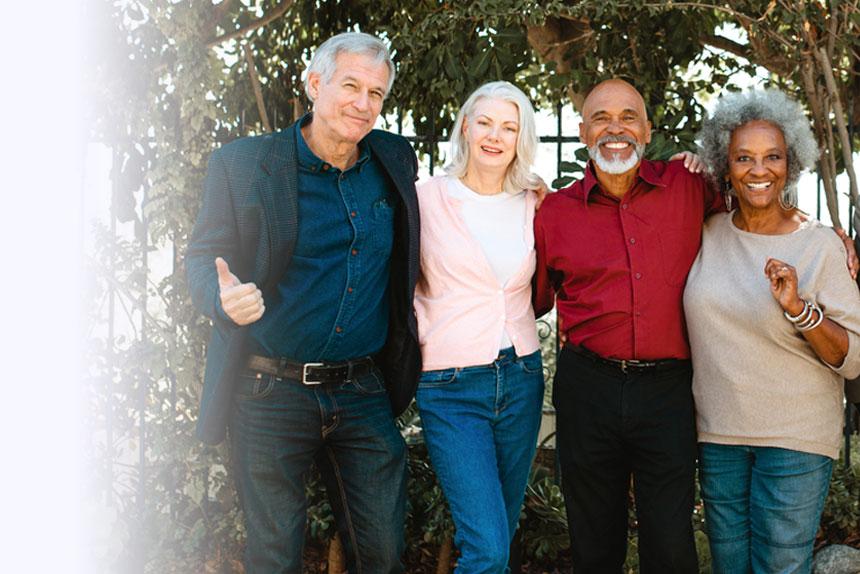 Group of people posing for a photo