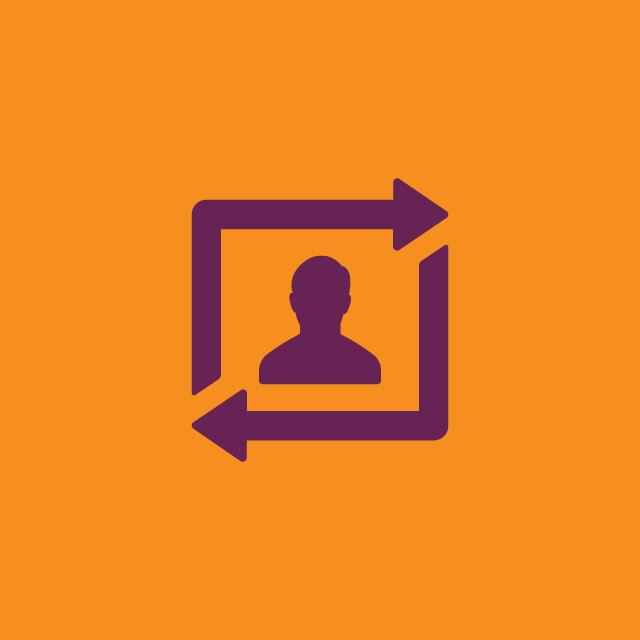 Icon for improved retention of employees.