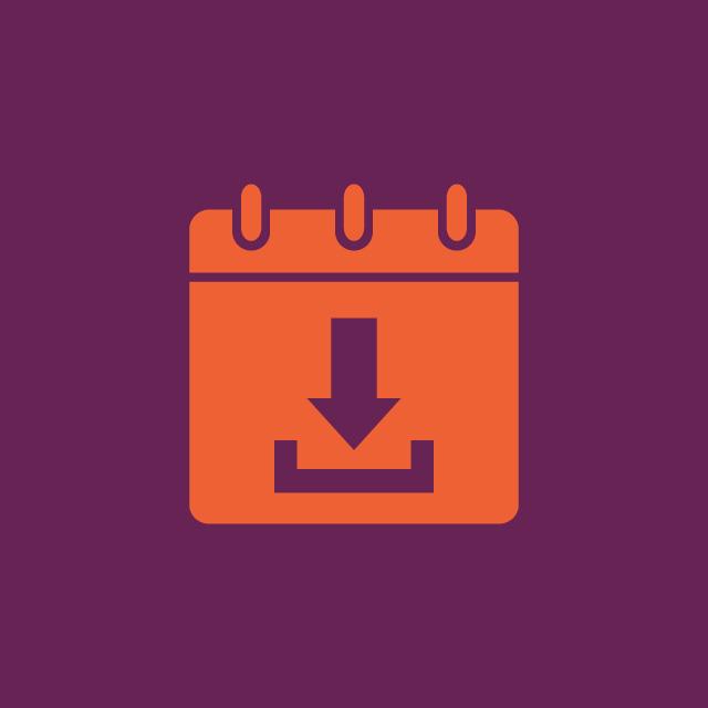 Icon representing a monthly wellness goal-setting calendar.