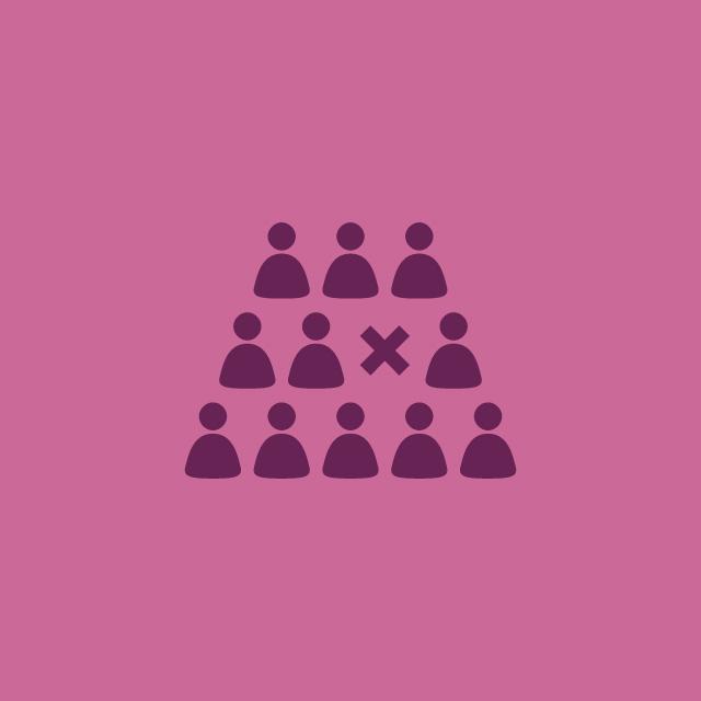 Icon for reduced absenteeism.