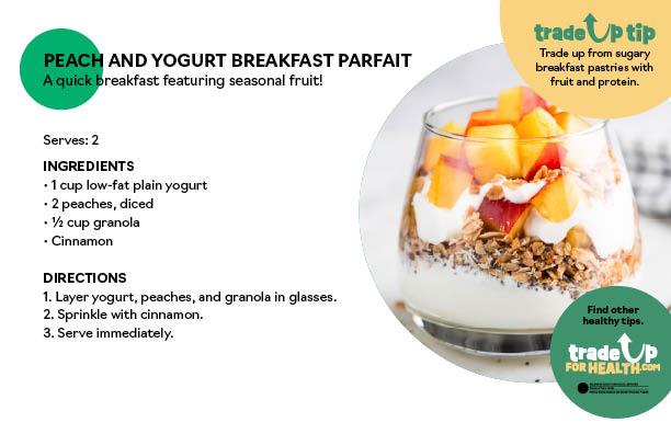 Peach and Yogurt Breakfast Parfait