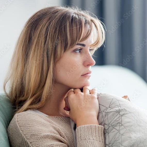 Woman looking concerned