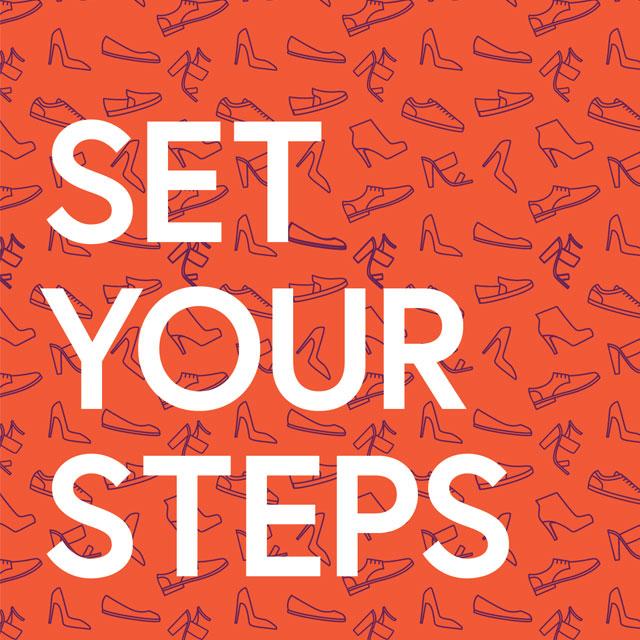 Workplace wellness poster with the title Set Your Steps.