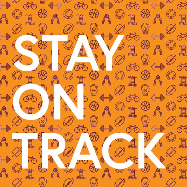 Workplace wellness poster with the title Stay on Track.