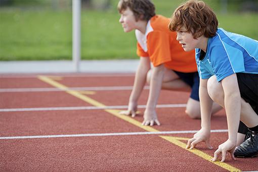 Children running in a race promoting active and healthy lifestyles