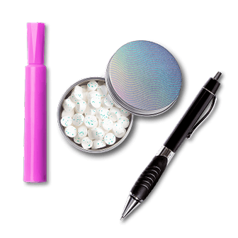 Markers, pens, and mints