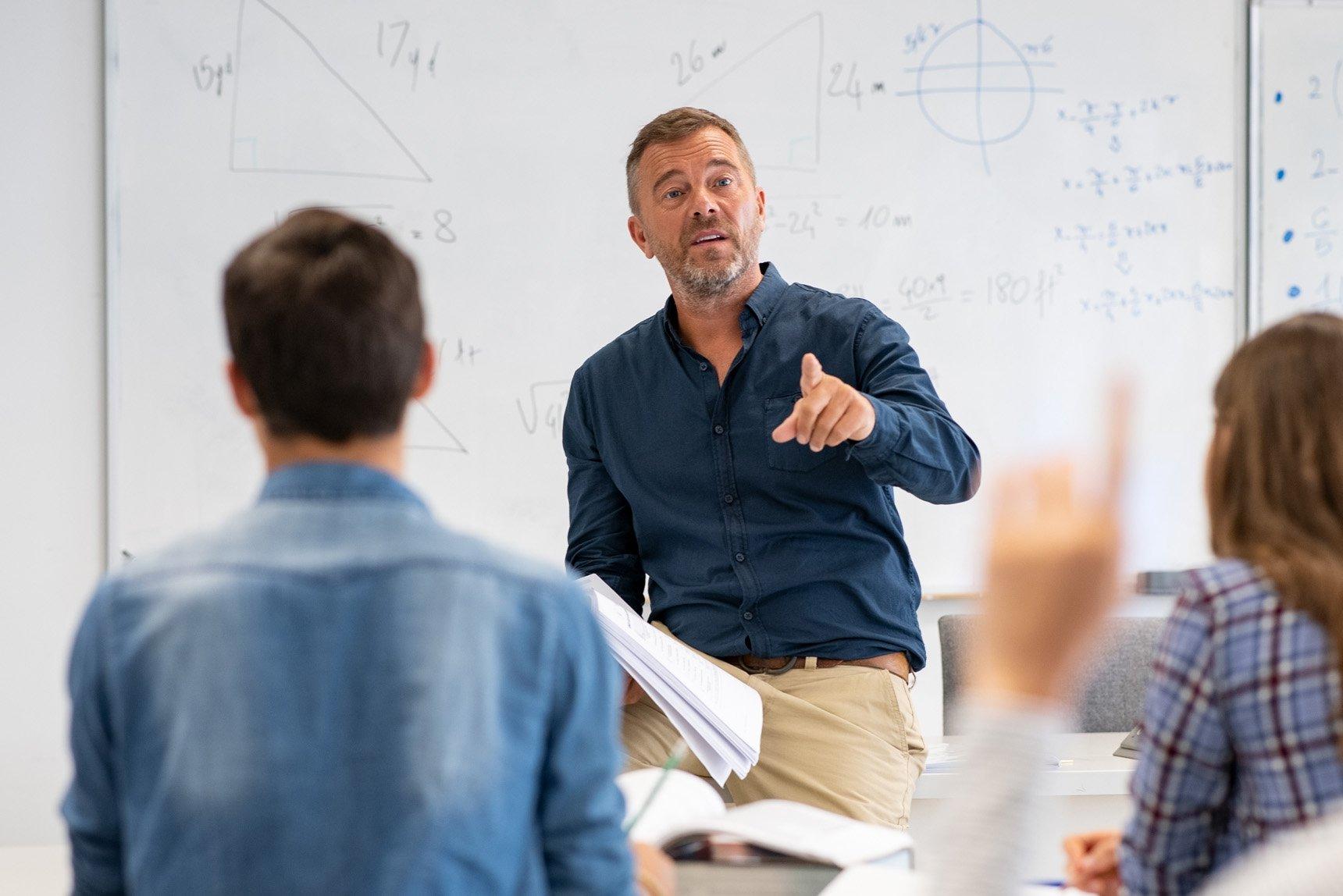 Teacher in classroom