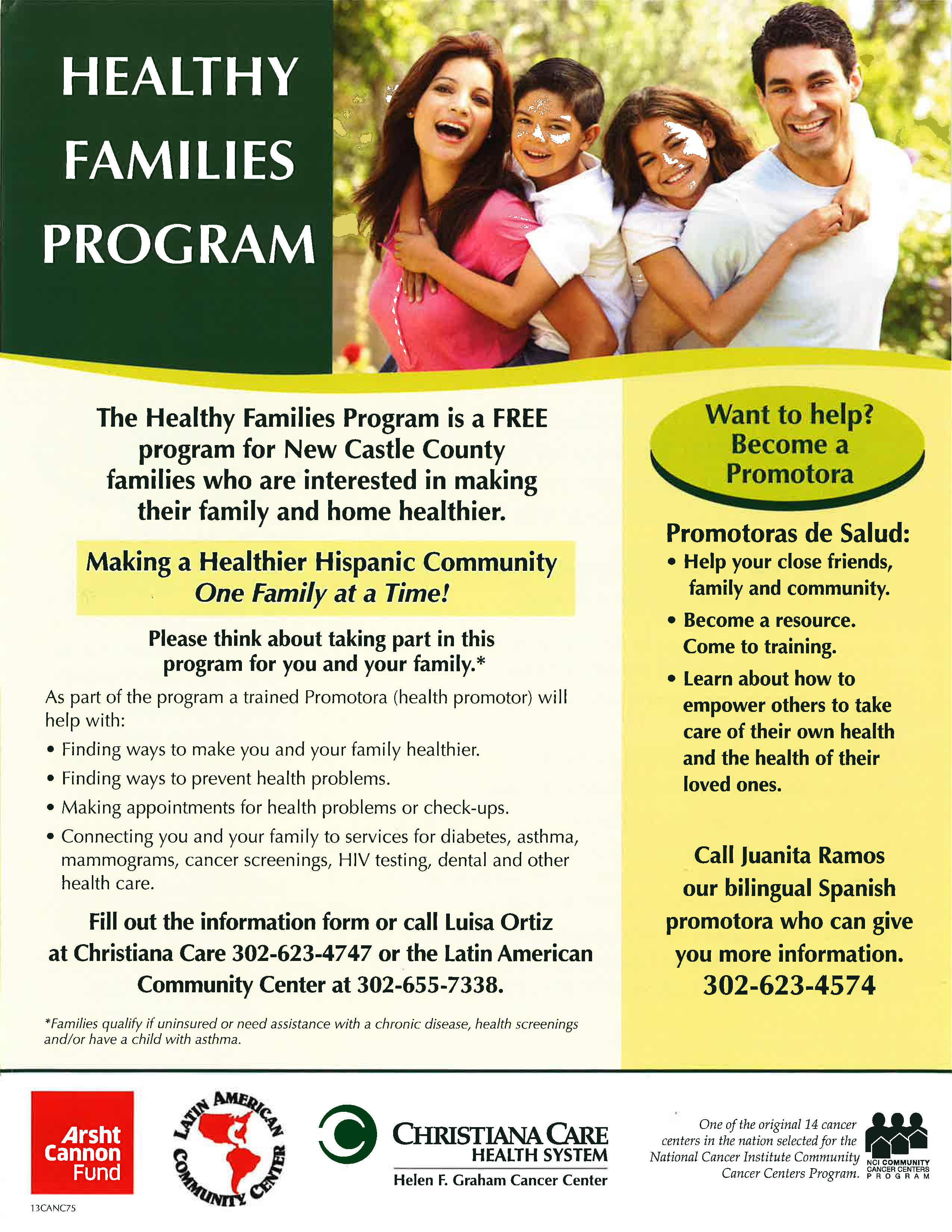 Healthy Families Program Flyer